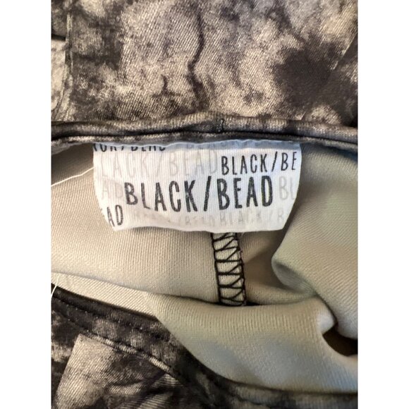 Black/Bead Tie Dye Tunic Tank Top Sleeveless Flowy Black Gray Sz M - Picture 4 of 4